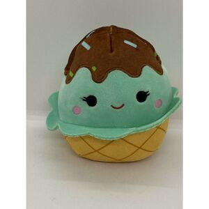 Kellytoy Squishmallow 5 Inch Easter Basket Plush | Maya the Mint Ice Cream
